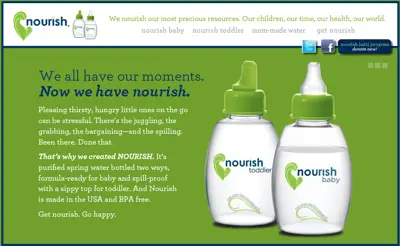 nourish Greenwash Of The Week: Nourish   Bottled Water For Babies.
